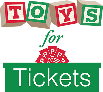 image for the toys for tickets annual campaign