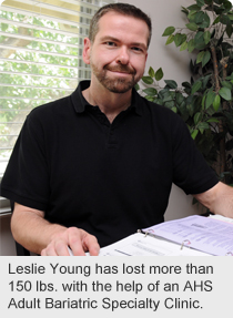 Leslie Young has lost more than 150 lbs. with the help of an AHS Adult Bariatric Specialty Clinic.