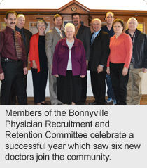 Members of the Bonnyville Physician Recruitment and Retention Committee celebrate a successful year which saw six new doctors join the community.