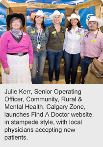 Julie Kerr, Senior Operating Officer, Community, Rural & Mental Health, Calgary Zone, launches Find A Doctor website with local physicians accepting new patients.