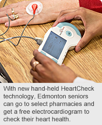 With new hand-held HeartCheck technology, Edmonton seniors can go to select pharmacies and get a free electrocardiogram to check their heart health.