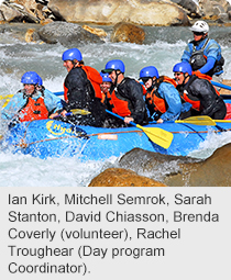 Ian Kirk, Mitchell Semrok, Sarah Stanton, David Chiasson, Brenda Coverly (volunteer), Rachel Troughear (Day program Coordinator)