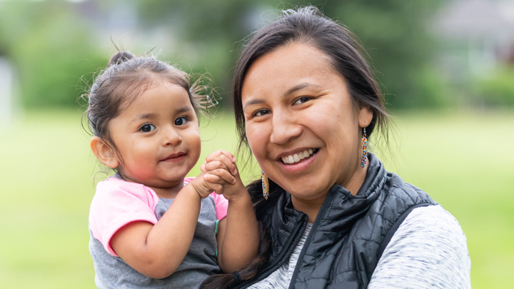 indigenous mother and child