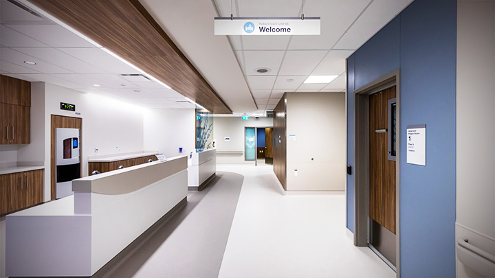 clean hallway for patient care
