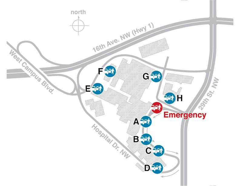 Foothills Hospital Parking Map