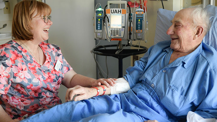provider and patient in wheelchair