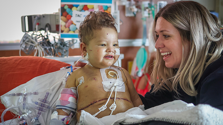 It's smiles all around for Colby and mom Stephanie after a successful transplant.