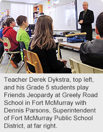 Derek Dykstra and his class
