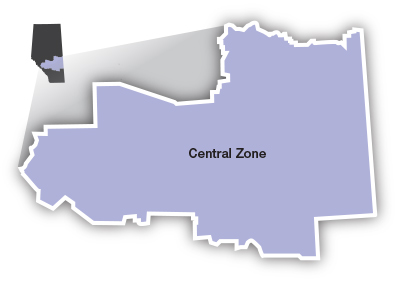 Central Zone map