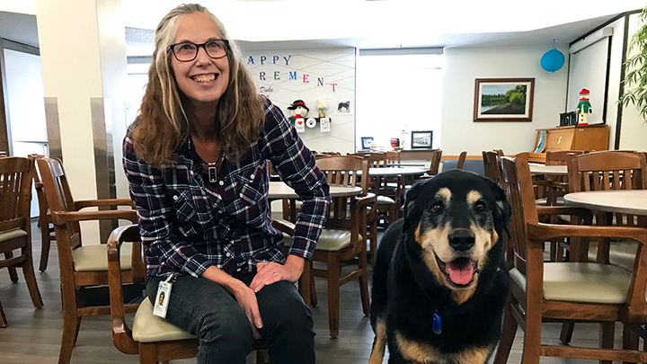 Sharlene Baergen-Fladager and her loyal pal, Duke