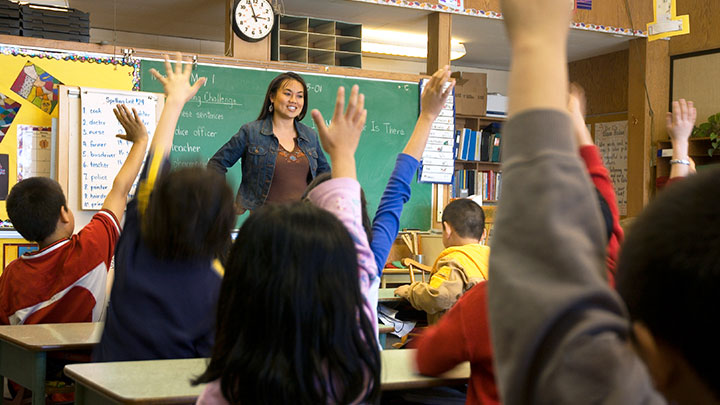 teacher and students