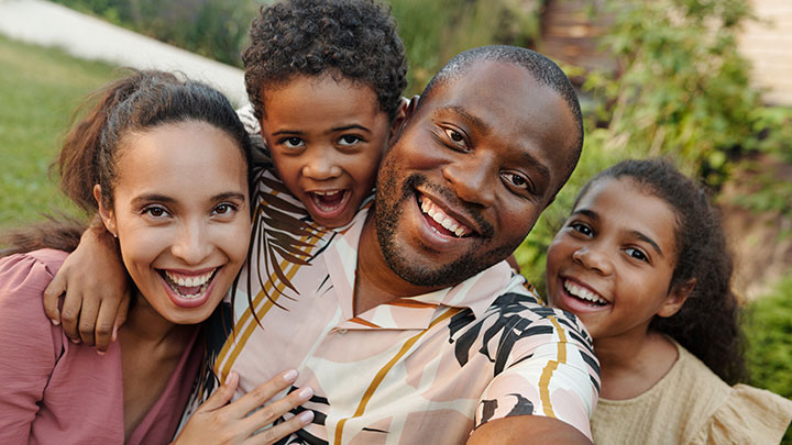 family smiling