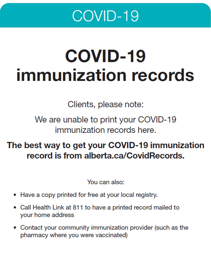 COVID-19 Immunization Records