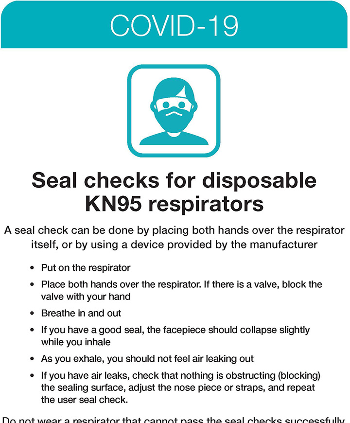 Seal Checks for Disposable KN95 Respirators