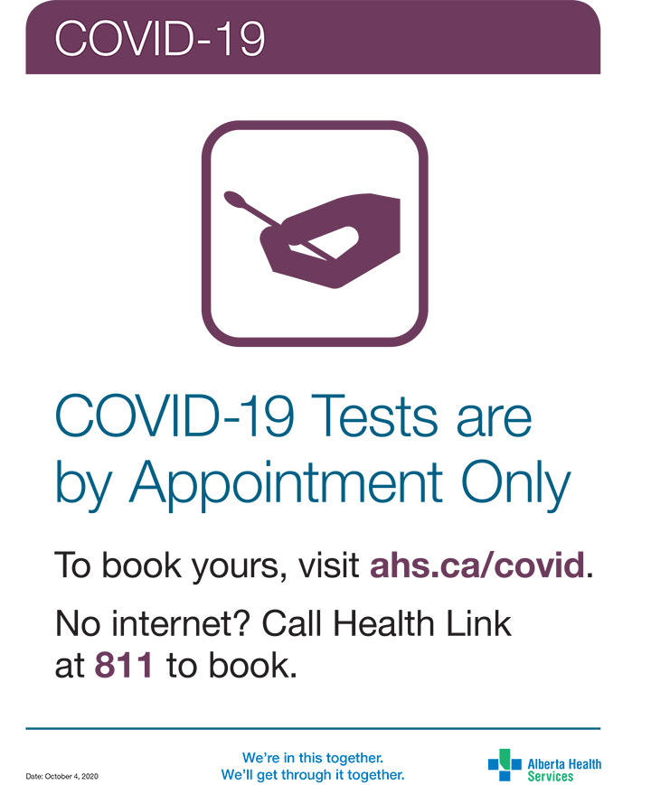 COVID-19 Tests: By Appointment Only