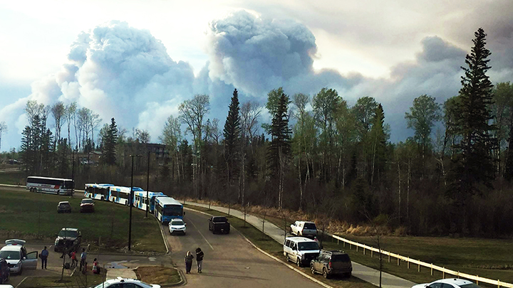 Alberta Health Service gained valuable experience in the evacuation of patients during the 2016 wildfires in the Fort McMurray region. This photo was taken near Anzac, a hamlet southeast of the city.