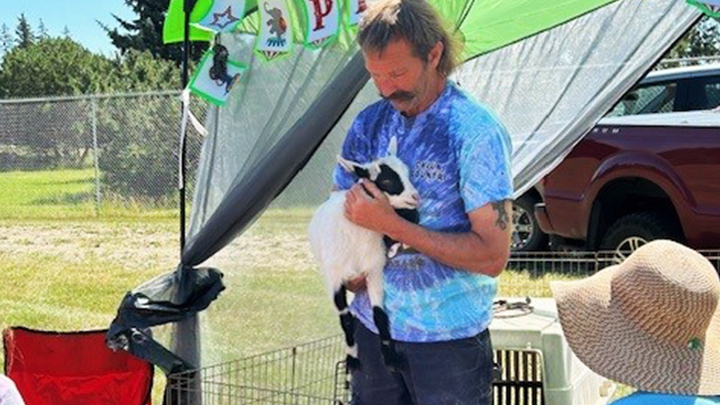 AHS volunteer Leonard Icke brought some furry friends to the carnival, brightening the day for many a fairgoer.