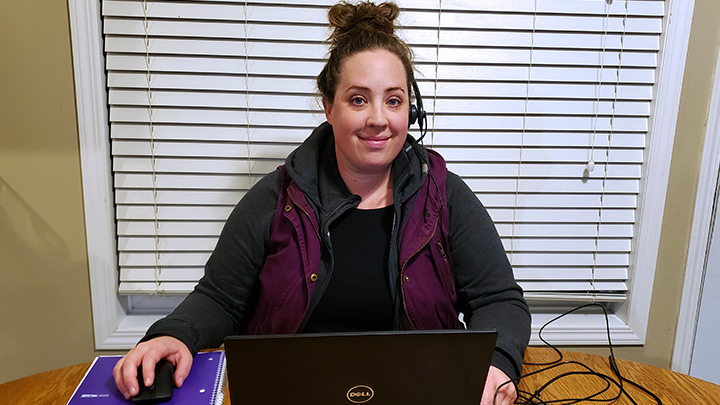 Registered Nurse Kadi Lavorato puts in long hours to battle the pandemic as a contact tracer for AHS in Lethbridge.