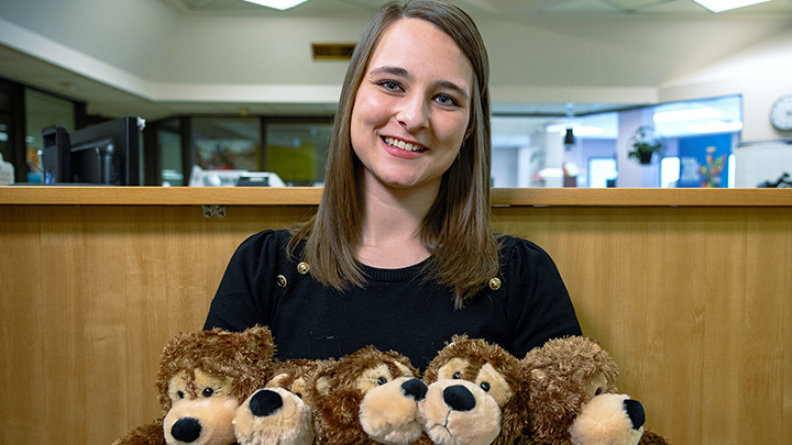 Nicki Manning’s bears, with sensors stitched on their arms, much like the ones that patients with Type 1 diabetes wear, bring comfort to children diagnosed at the Brooks Health Centre, where she’s a unit clerk.