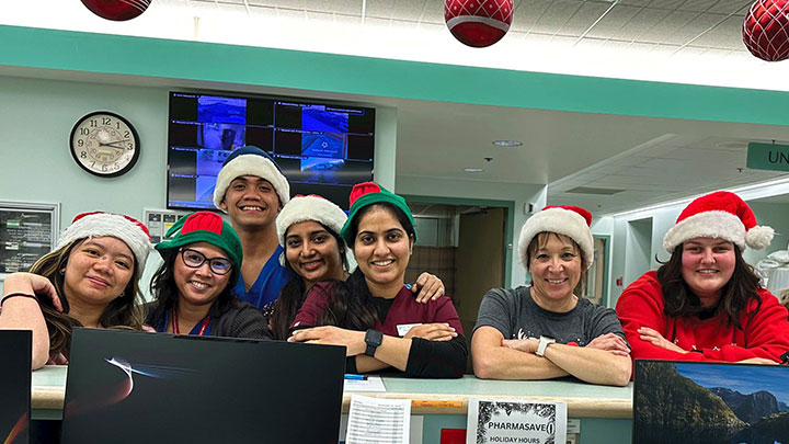 Valleyview Healthcare Centre nursing and support staff were recently recognized with an AHS CARES Award for going above and beyond to welcome new Domestic Internationally Educated Nurses to the team. Shown, from left, are: Cherry Pesquiza, RN; Marnelli Francisco, HCA; Julieto (JJ) Jasmin, LPN; Kiranjeet Kaur, RN; Gurbhinder Kaur, RN; Carol Caron, RN; Nyah Czaban, RN; and Hailey Turcotte, RN.