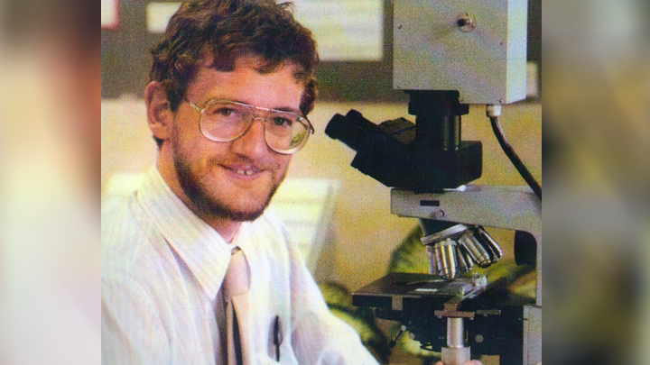 Dr. Graeme Dowling is seen here in his early days in the medical examiner’s office in 1986.