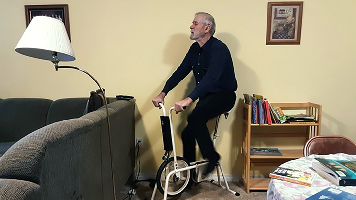 Lowell Bauman enjoys staying active with a ride on his stationary bike. After having his regular bloodwork done, as well as a cardiovascular disease (CVD) risk assessment, he discovered he’s high-risk for CVD. “I had no family history of heart disease or hypertension and I’m a non-smoker. But it was still good to be able to check my risk with my bloodwork.” Enhanced Lipid Reporting calculates various factors that increase an individual’s risk for heart attack and stroke, using information such as blood pressure, family history, chronic disease treatment and tobacco use.