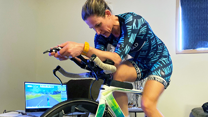 Edmonton athlete Melissa Tilburn keeps in competitive shape with virtual races and courses at home, but finds the friendships she’s made online also boost her mental well-being.