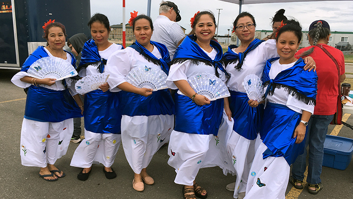 The Filipina Dancers of Grande Prairie were one of the groups who performed at the festivities for the Grande Prairie Regional Hospital Community Celebration in August.