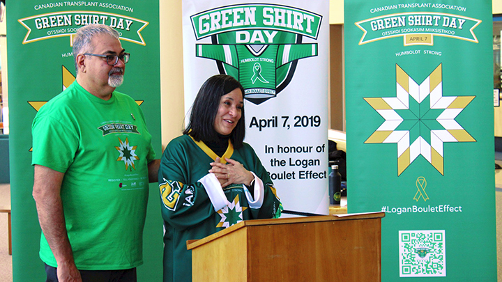 Bernadine and Toby Boulet thank supporters.