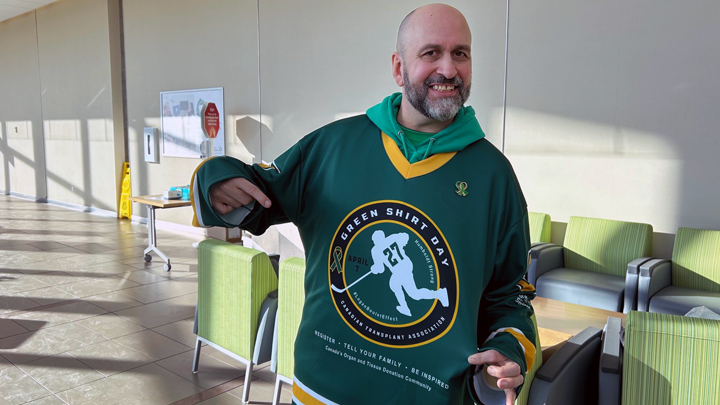 Geoffery Kehrig designed the winning logo for Green Shirt Day 2025.