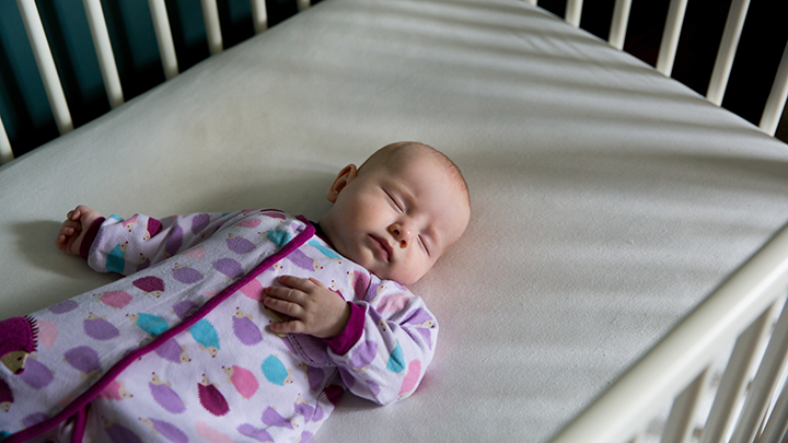 Always put babies on their backs to sleep.