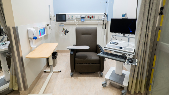 Clinical space for IV therapy has more than doubled at Strathcona Community Hospital in Sherwood Park.