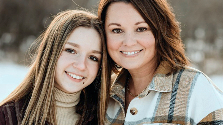 Chelsea Malmberg and her daughter Emy, who required chemotherapy to treat a rare ovarian cancer. For Chelsea, looking after Emy’s central line at home provided a needed focus when life felt out of control.