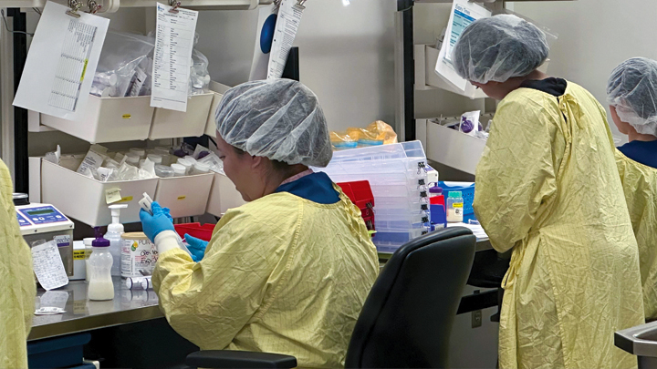 A brand-new position was created within AHS’ patient food services team for the opening of the Stollery NICU Milk Bar at the Royal Alexandra Hospital. Since March 31, eight milk room workers have been working seven days a week to process and prepare feedings for preterm and sick babies.