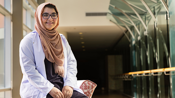 Nabeela Khan is currently preparing to begin her three-year residency at the University of Calgary in July.