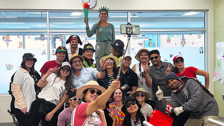 The Rehabilitation Medicine team at Grande Prairie Regional Hospital dressed up as a gaggle of ‘New York tourists’ for some Halloween fun last year.
