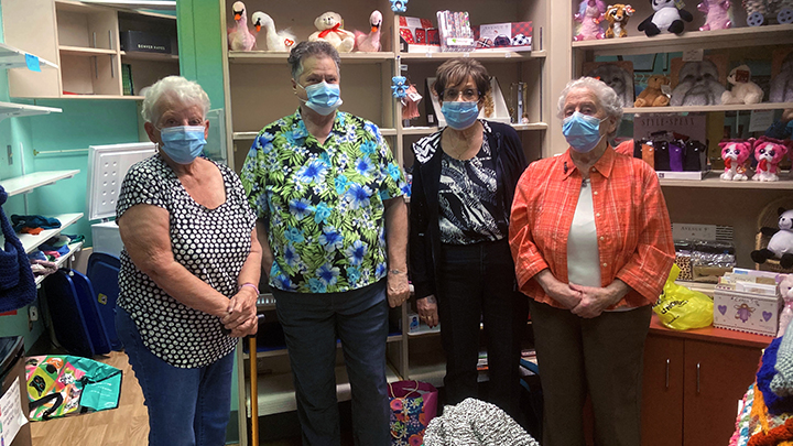 For more than 80 years, the Olds Hospital Auxiliary has given countless hours to support the Olds Hospital and Care Centre. Auxiliary members include, from left, Shirley Cottrell, Rosemary Anhorn, Patricia Graham and auxiliary president Leola McBeath.