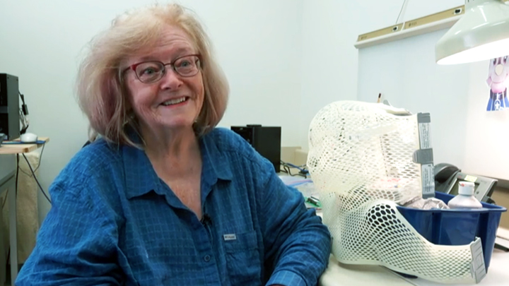 To date, volunteer Marilyn Kimura has decorated 22 masks with the faces of popular superheroes, Disney movie or cartoon characters for pediatric patients at the Cross Cancer Institute in Edmonton.