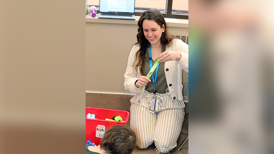 Pediatric OT Amanda Ball and her colleagues often work with busy families and come up with creative solutions that won’t add extra chores to a family’s to-do list.