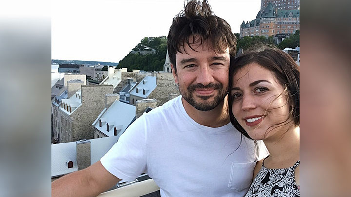 Tissue donor Gaetan Benoit, who died in 2022, is seen on holiday in this selfie taken by his wife Katrine Deniset.
