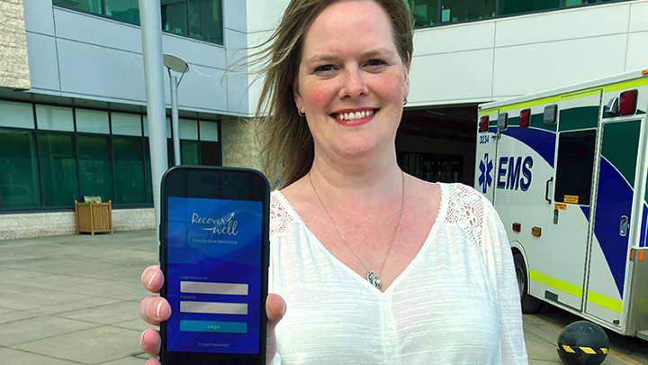 Madeleine Hamilton took part in a proof-of-concept study that evaluated a smartphone app for post-operative recovery.