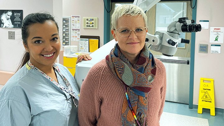 Robyn Staffen and Valerie Thompson are part of the team that’s expanding eye surgery services at Wetaskiwin Hospital and Care Centre.