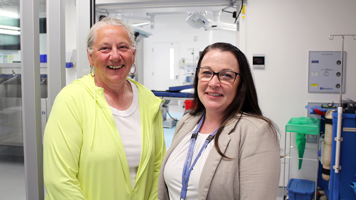 Shirley Hope, left, Rocky Hospital Foundation chair, and Jessica Moncrieff, site manager, Rocky Mountain House Health Centre, say they’re grateful for the dedication and donations of local residents in the creation of a second OR for their community.