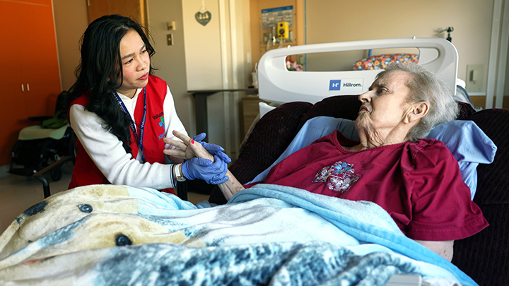 Ruth Nguyen stresses the importance of spending time socializing with residents. She hopes to start monthly tea parties for residents in the continuing care unit.