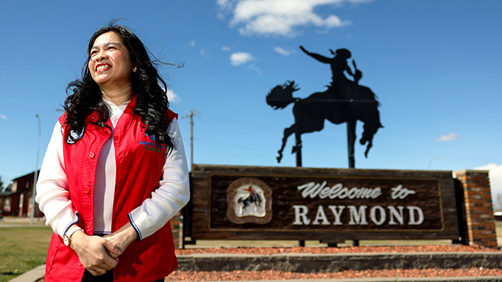 Ruth Nguyen moved to Raymond from Vietnam in September 2024. She’s been volunteering with AHS since November.