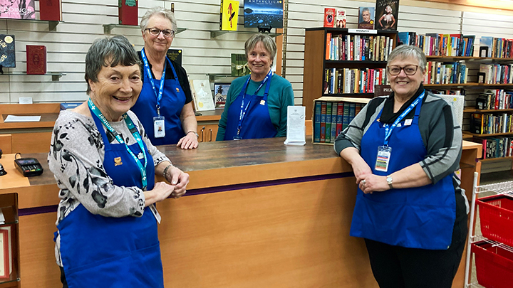 Volunteers Carol Hoffman, left, Sharon Young, Susan Gunn and Jocelyne Durocher have sold more than 10,000 books at the Sturgeon Hospital Auxiliary Volunteer Association (SHAVA) Bookstore in the first four months since its reopening after a seven-year hiatus.