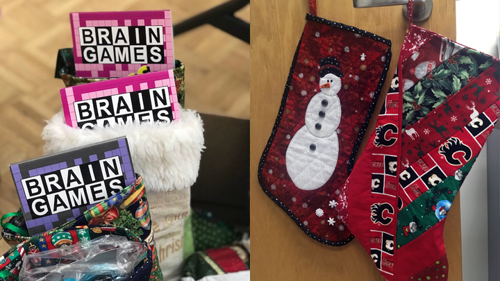 Handmade stockings filled with gifts — donated by community volunteers and presented by nursing staff — brightened the day for patients at Chinook Regional Hospital this Christmas.