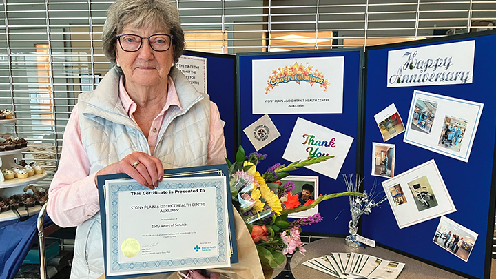 It’s all about the people,” says Betty Chickloski, president of Stony Plain & District Health Centre Auxiliary, now celebrating its 60th anniversary of making life better for patients, families and staff at WestView Health Centre.