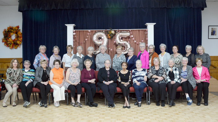 Members of the Westlock auxiliary gather to celebrate 95 years of service to their community.